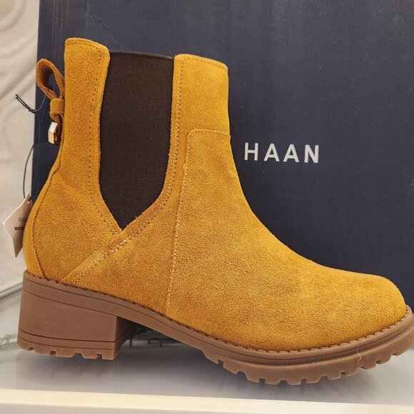 Cole Haan "Camea Chelsea" Boots. Light Amber Suede. NIB. Size Various - Picture 1 of 13
